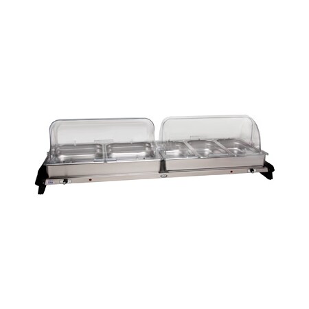 Cadco Grand Buffet Server, countertop warming base & pans WTBS-5RT